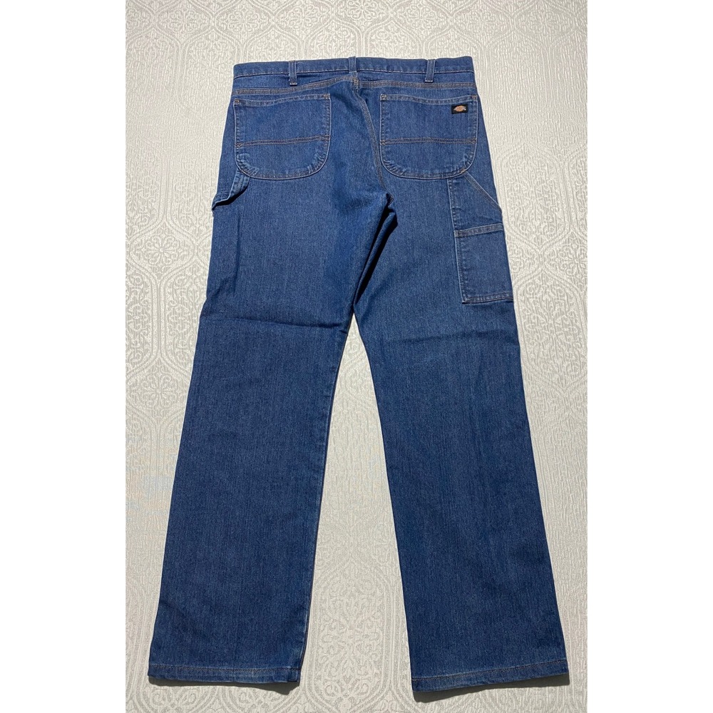 Dickies FLEX Tough Max Relaxed Straight Carpenter Jeans Blue Mens 34x32 W6D1755